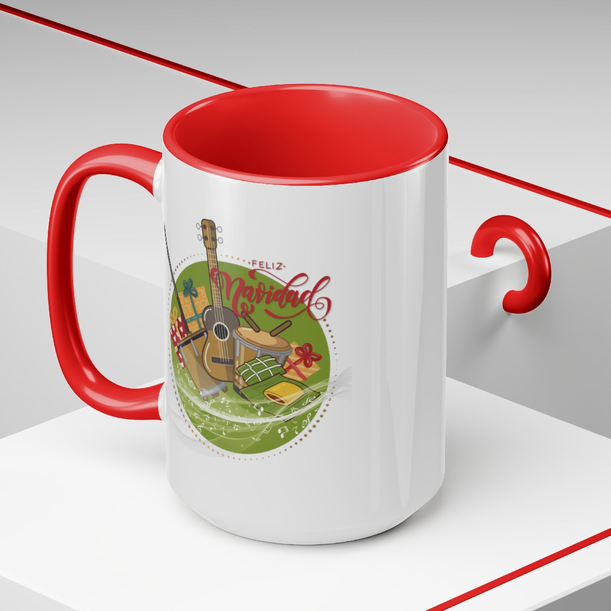 Two-Tone Coffee Mugs, 15oz