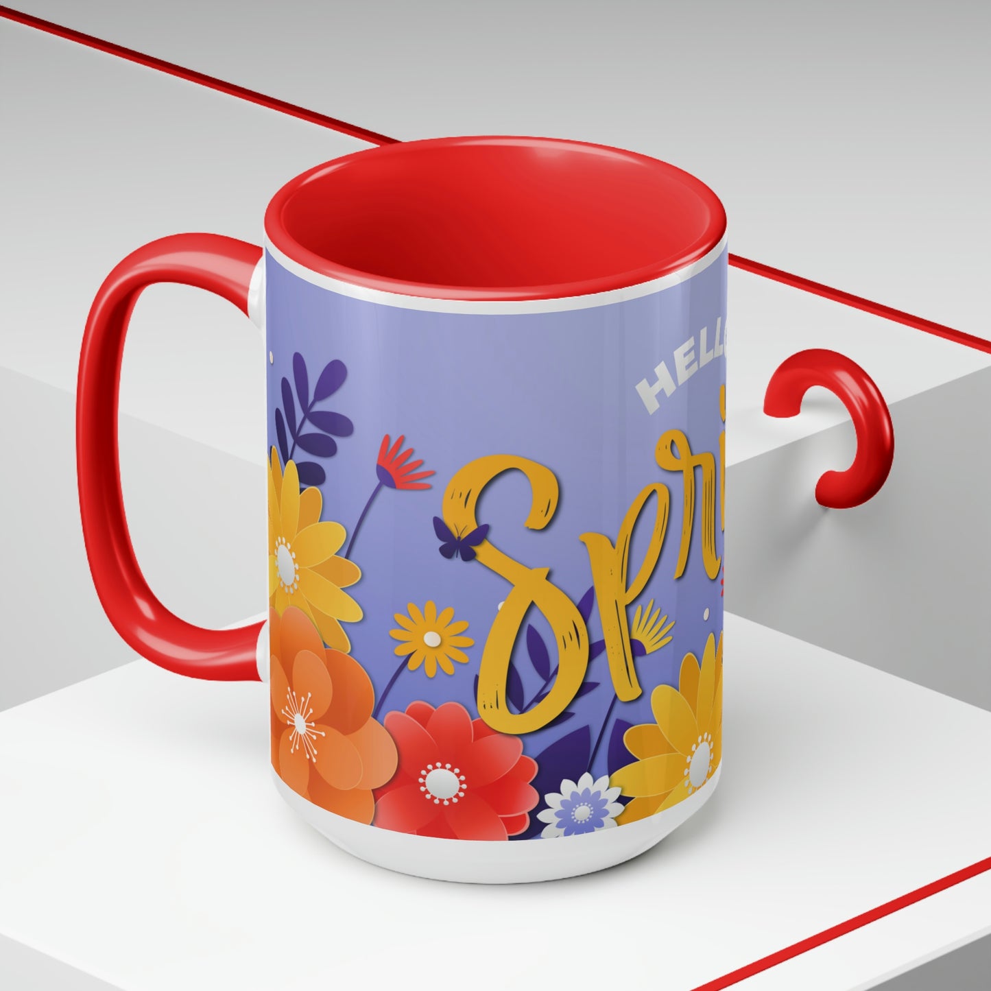 Two-Tone Coffee Mugs, 15oz