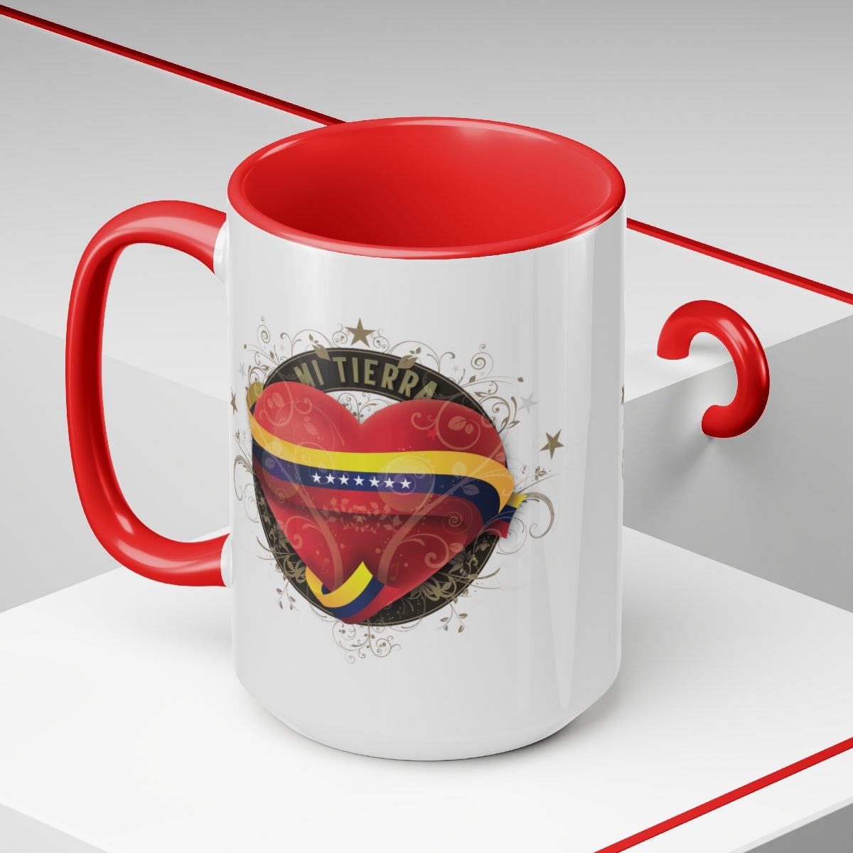 Two-Tone Coffee Mugs, 15oz