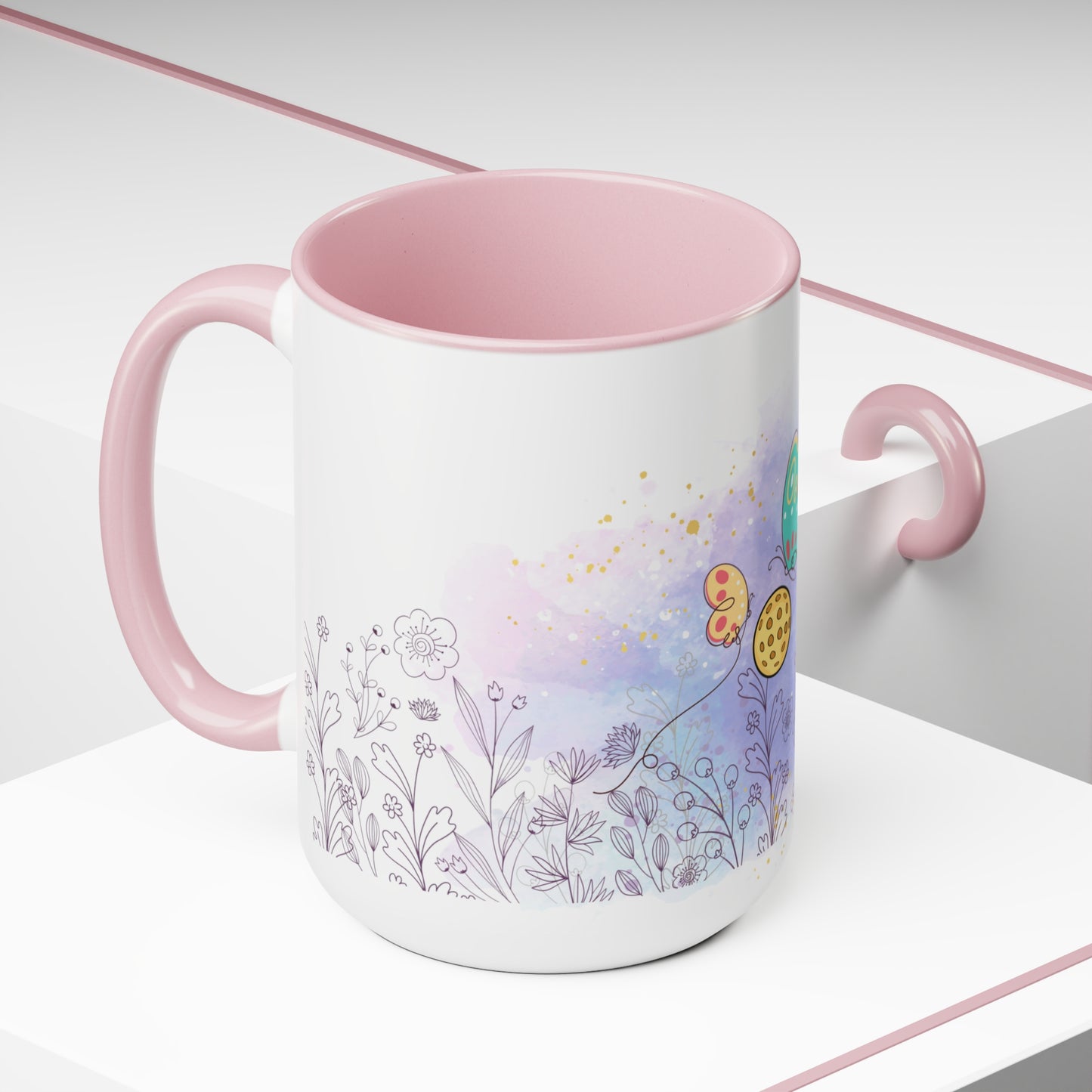 Two-Tone Coffee Mugs, 15oz