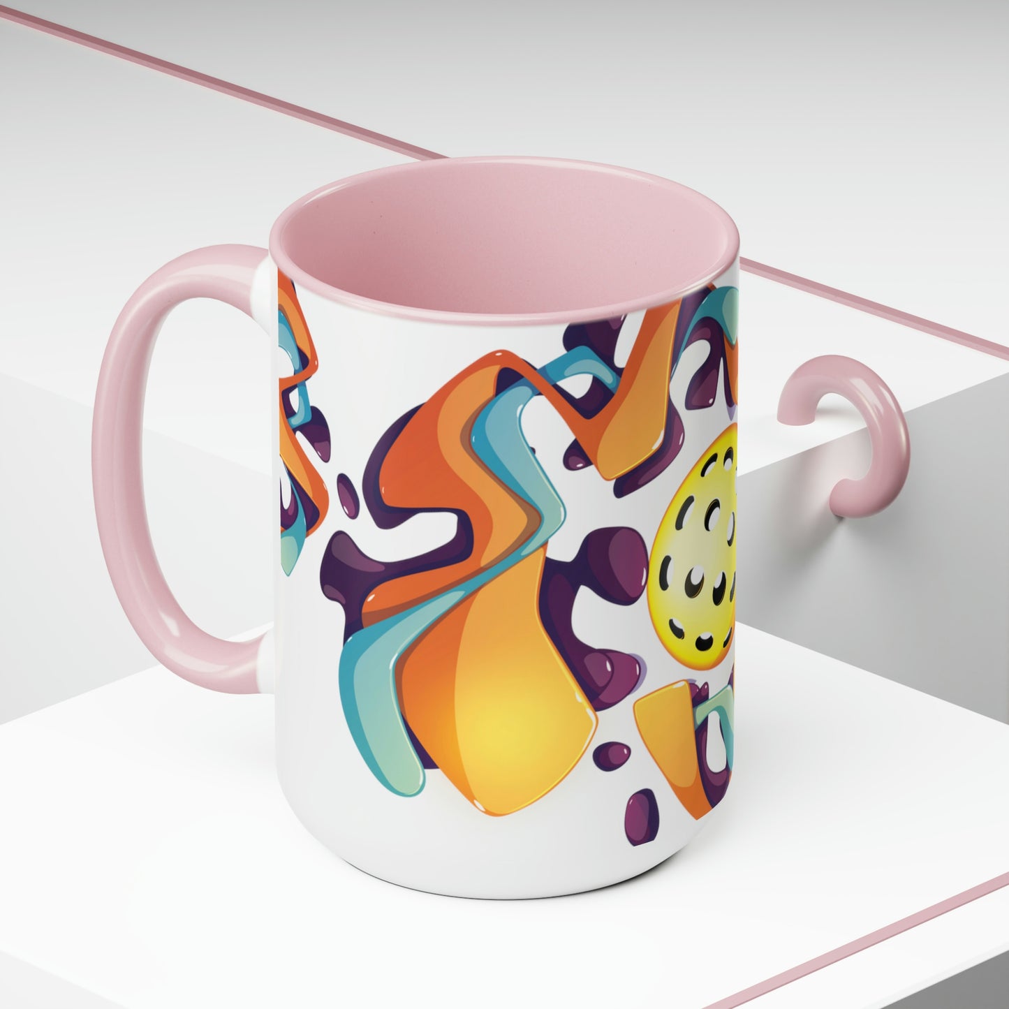 Two-Tone Coffee Mugs, 15oz