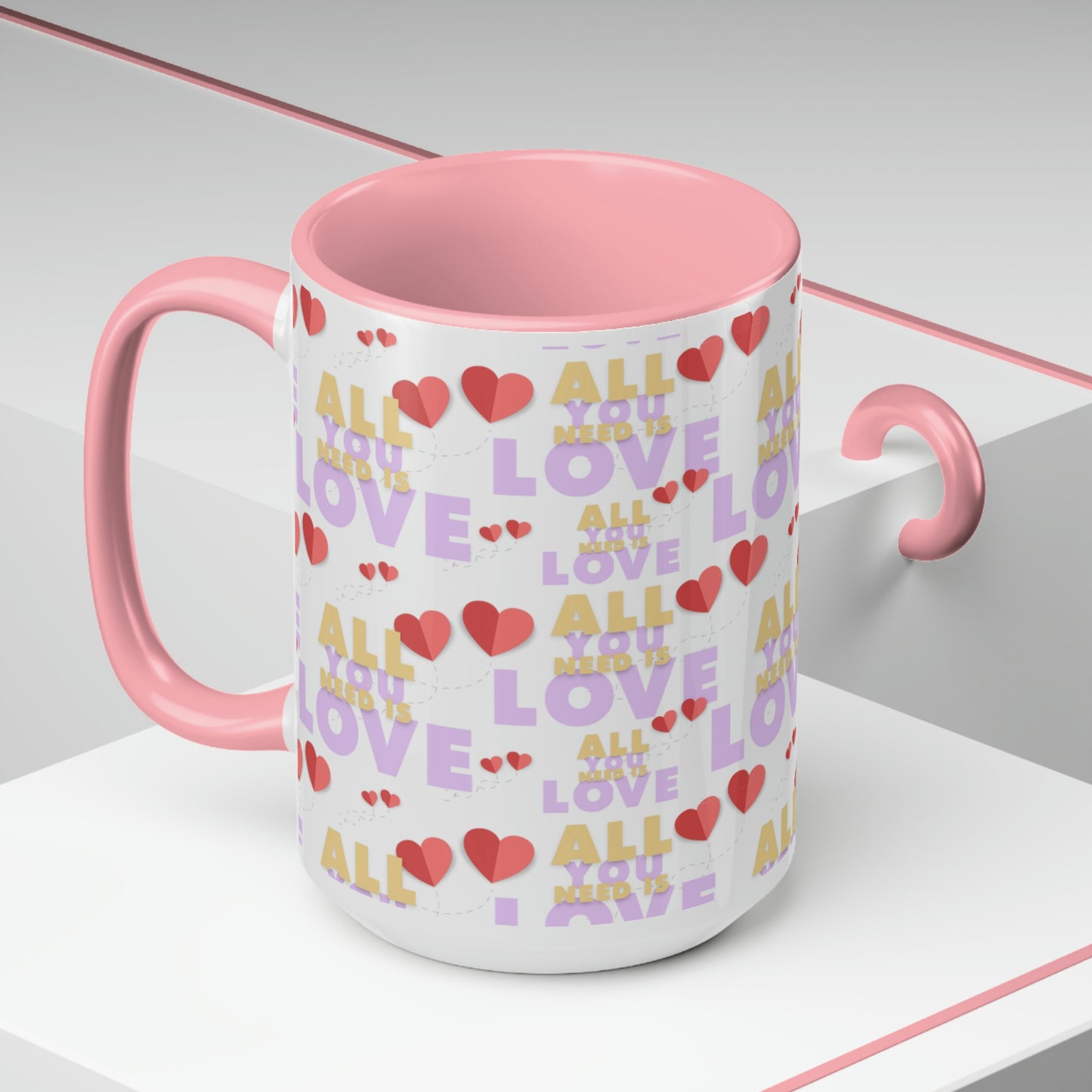 Two-Tone Coffee Mugs, 15oz