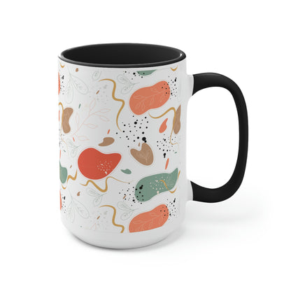 Two-Tone Coffee Mugs, 15oz