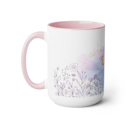 Two-Tone Coffee Mugs, 15oz