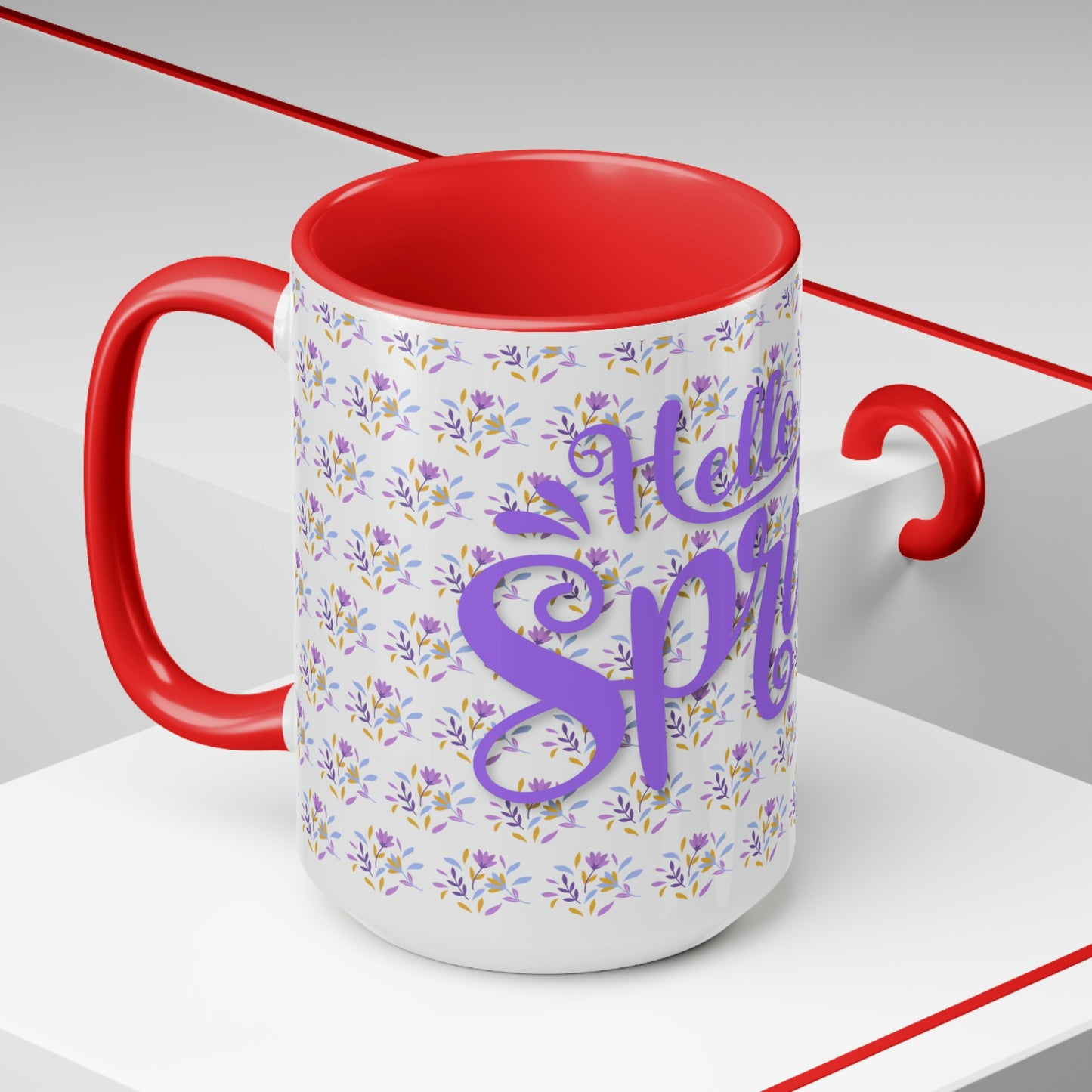 Two-Tone Coffee Mugs, 15oz