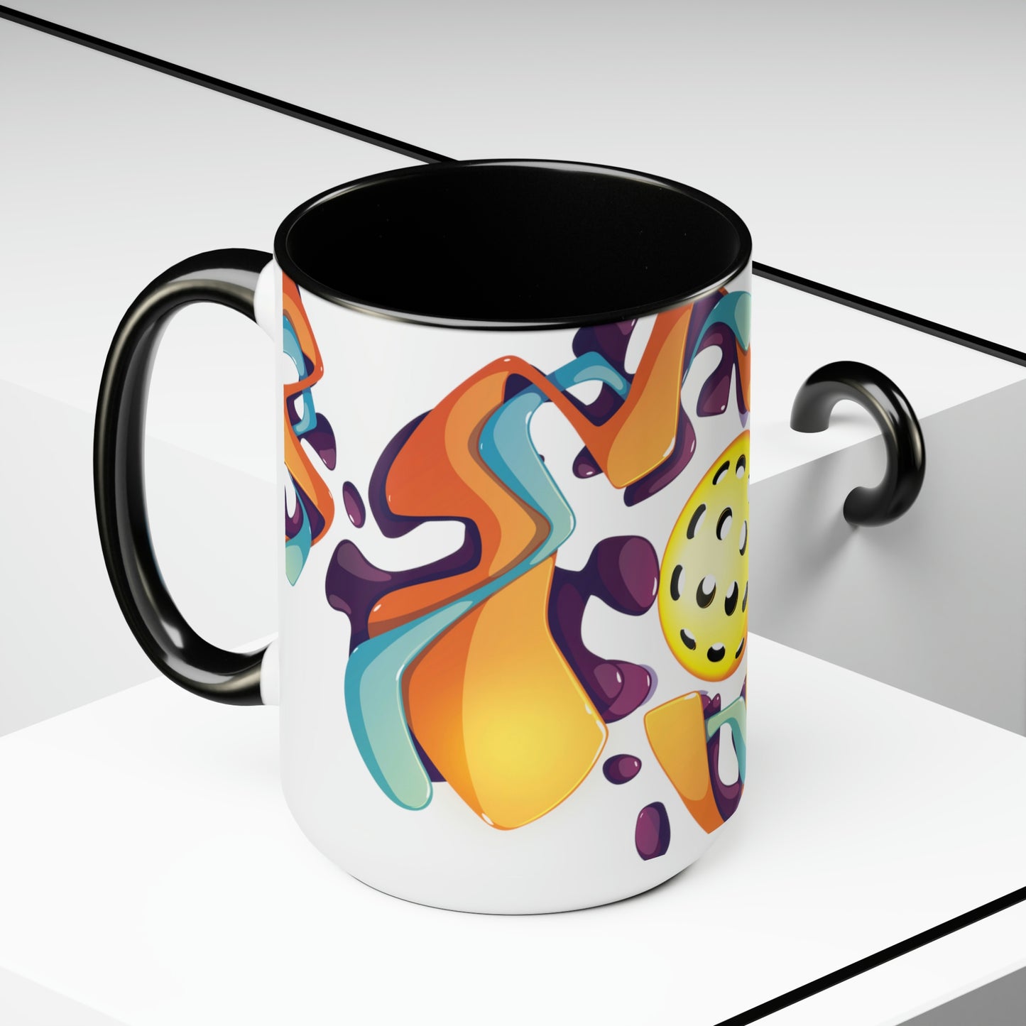 Two-Tone Coffee Mugs, 15oz