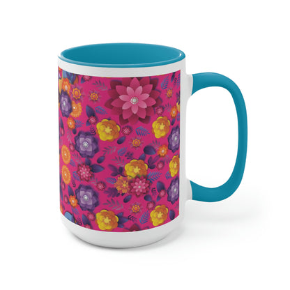Two-Tone Coffee Mugs, 15oz