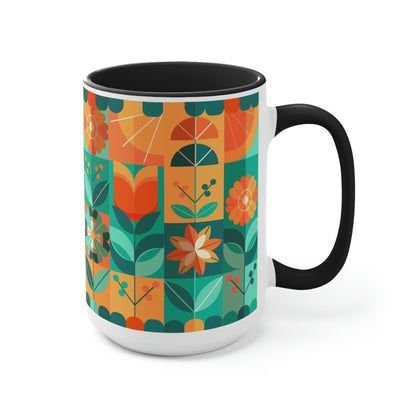Two-Tone Coffee Mugs, 15oz