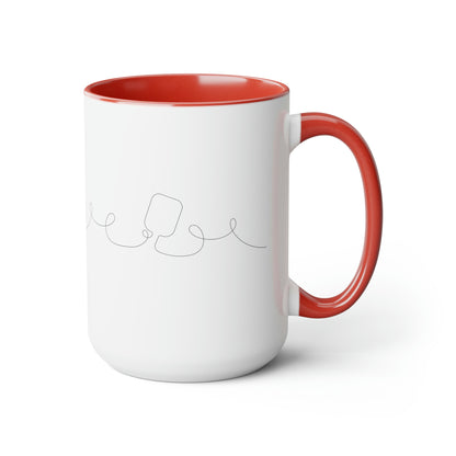 Two-Tone Coffee Mugs, 15oz