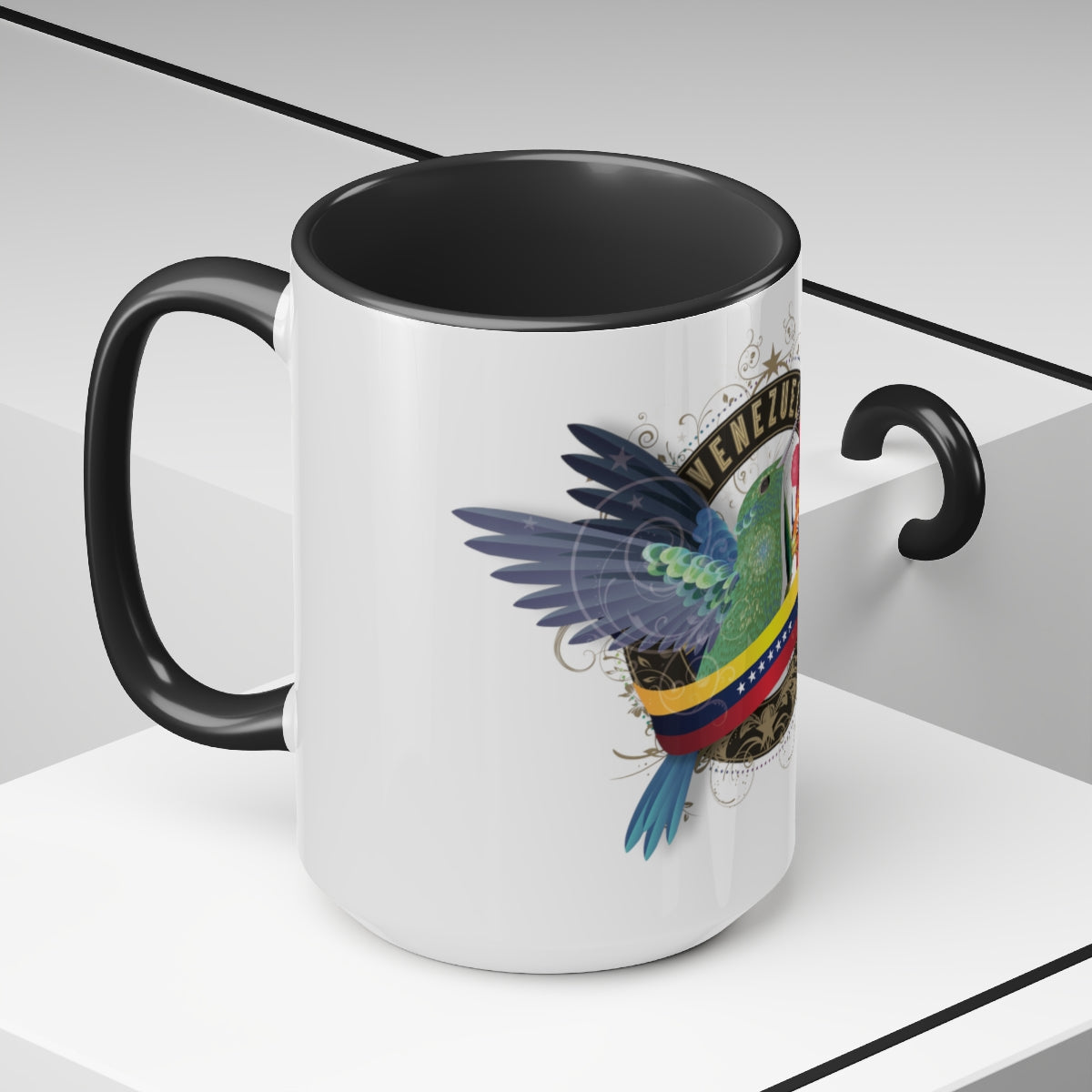 Two-Tone Coffee Mugs, 15oz