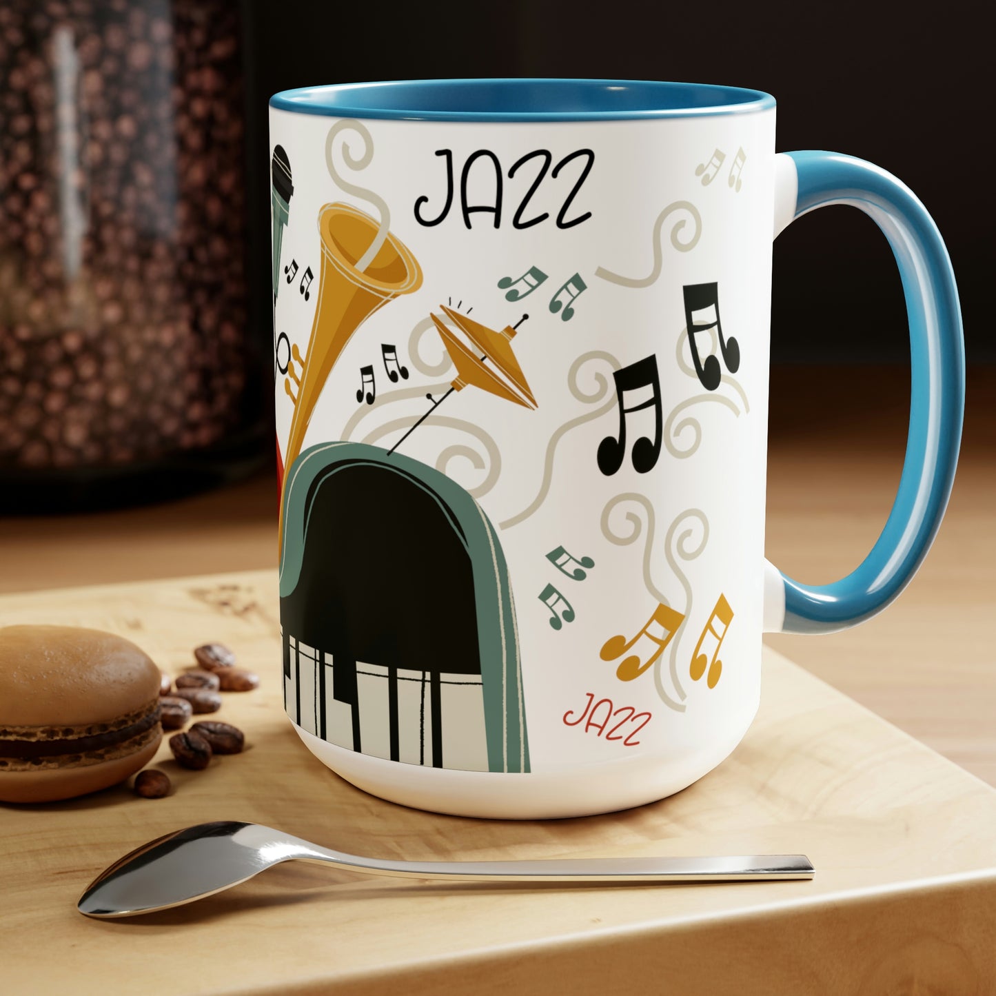 Two-Tone Coffee Mugs, 15oz