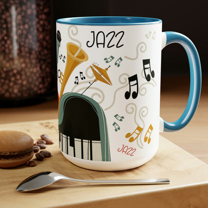 Two-Tone Coffee Mugs, 15oz