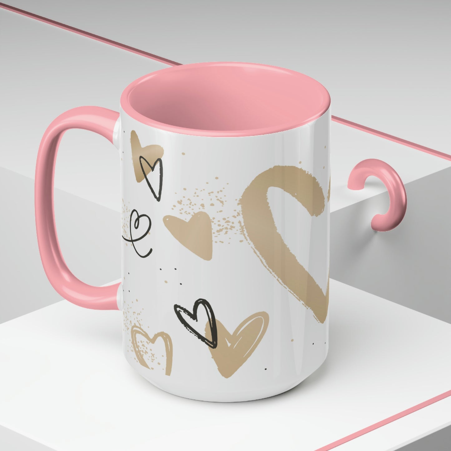 Two-Tone Coffee Mugs, 15oz