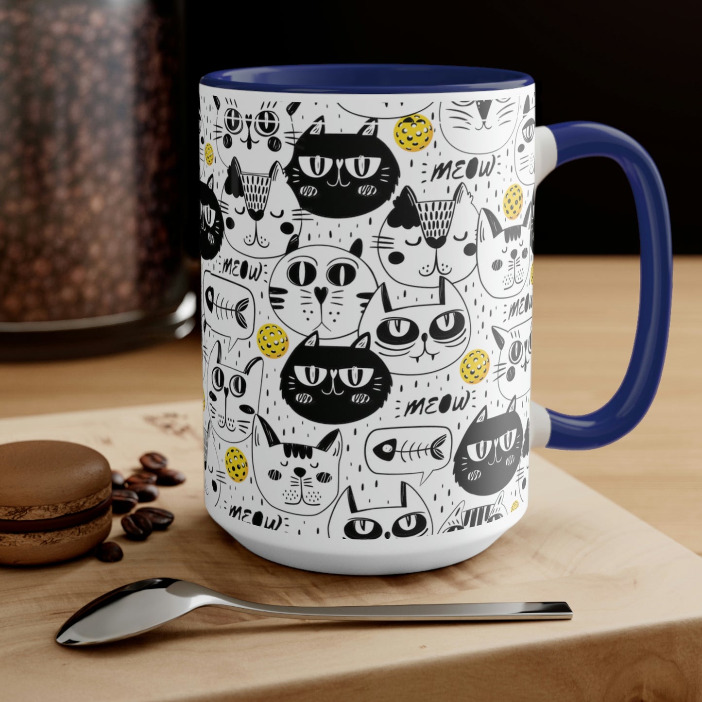 Two-Tone Coffee Mugs, 15oz