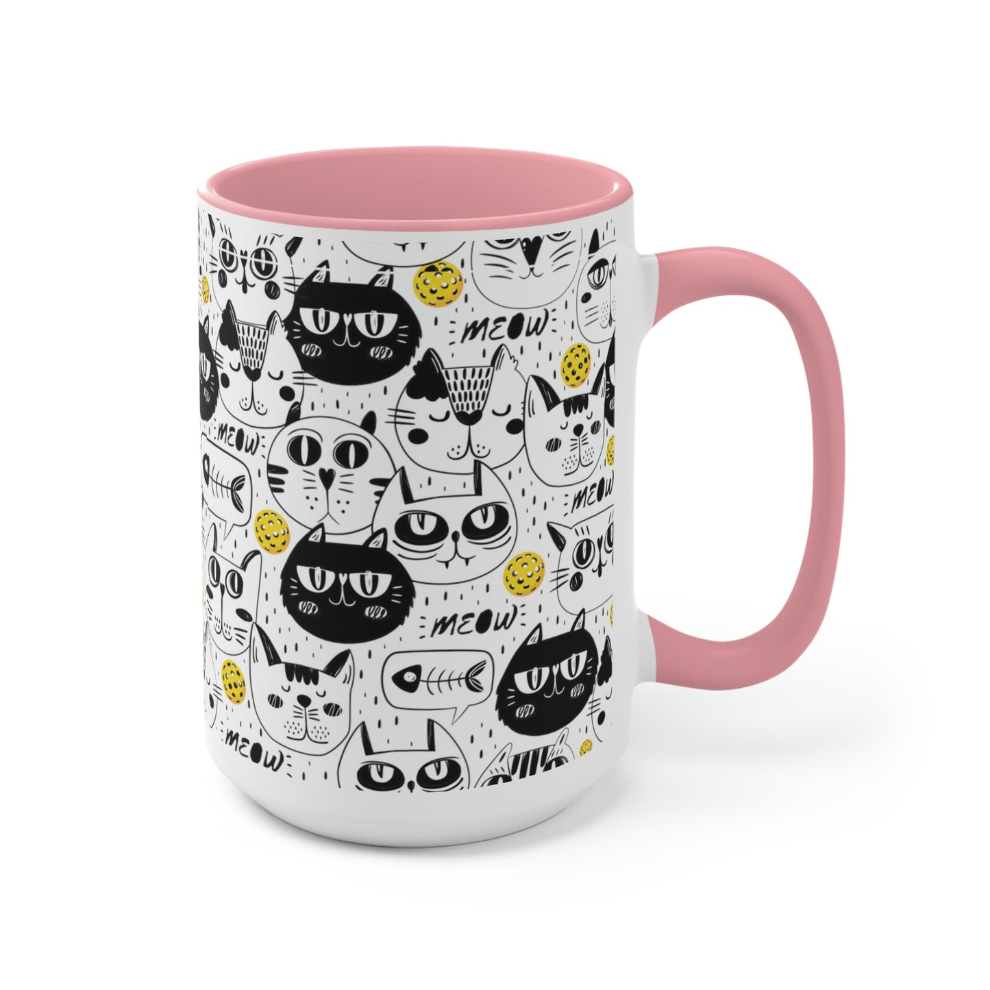 Two-Tone Coffee Mugs, 15oz