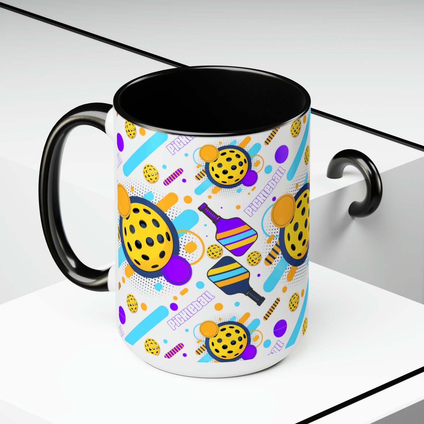 Two-Tone Coffee Mugs, 15oz