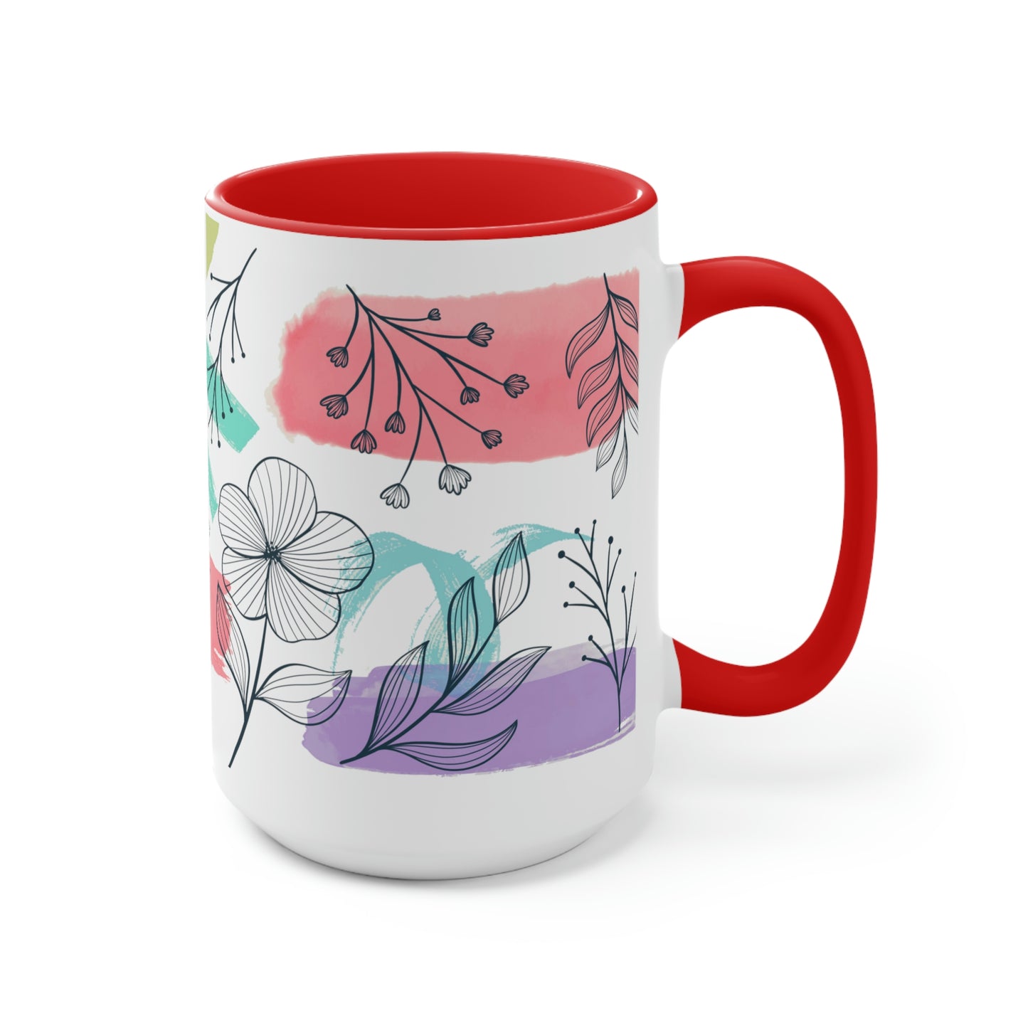 Two-Tone Coffee Mugs, 15oz