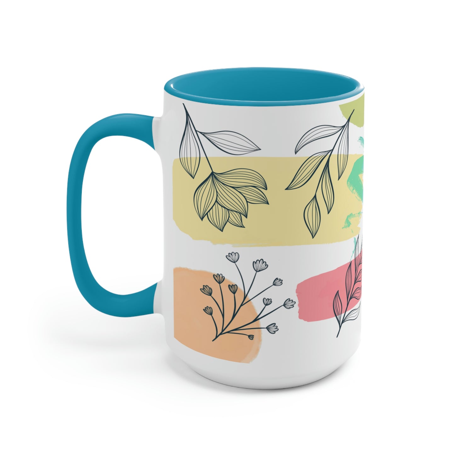 Two-Tone Coffee Mugs, 15oz