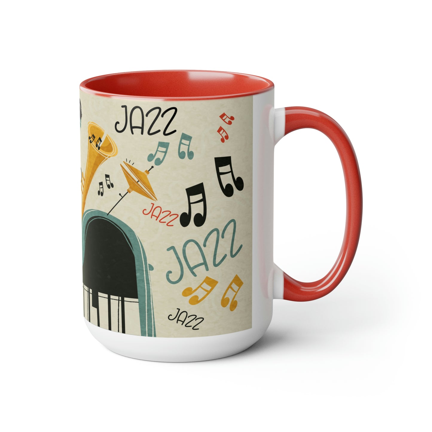 Two-Tone Coffee Mugs, 15oz