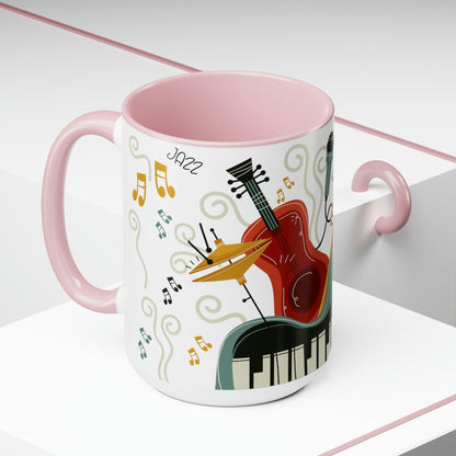 Two-Tone Coffee Mugs, 15oz