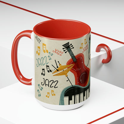 Two-Tone Coffee Mugs, 15oz