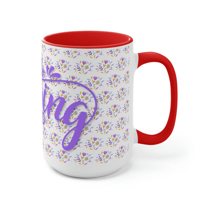 Two-Tone Coffee Mugs, 15oz