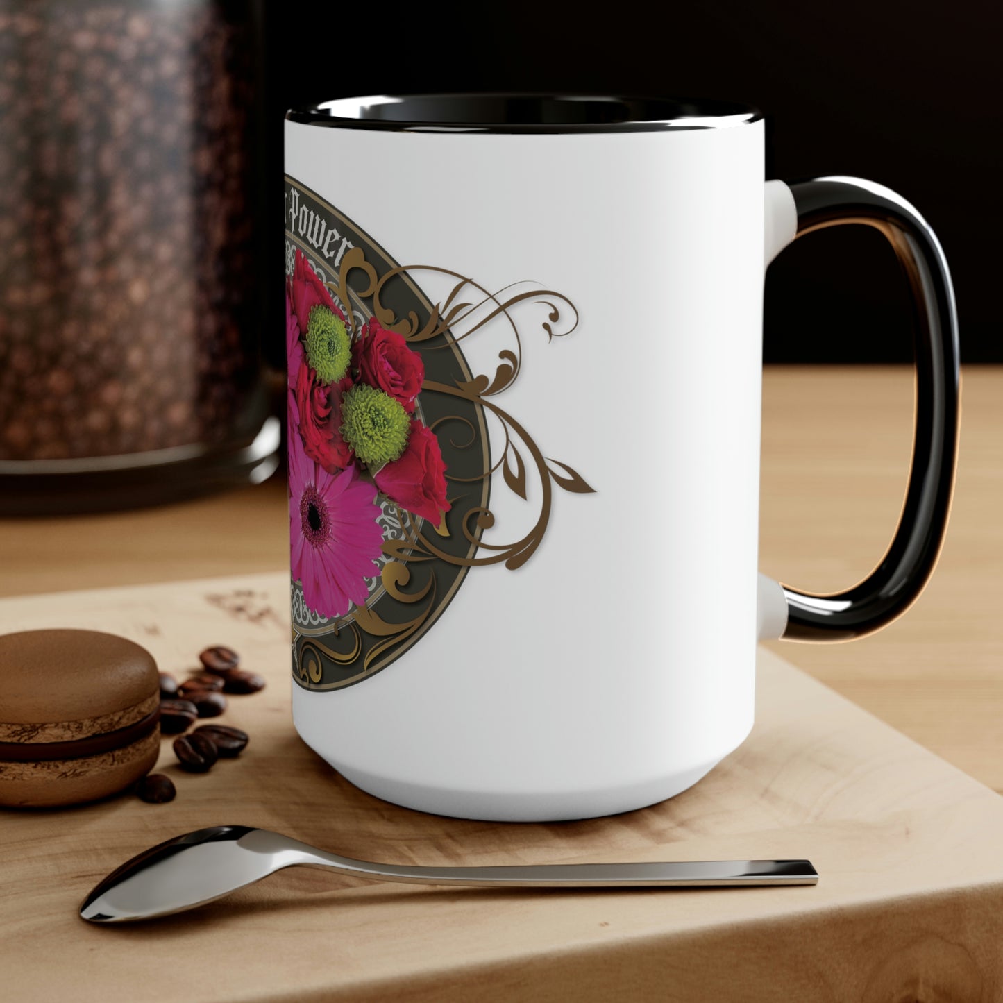 Two-Tone Coffee Mugs, 15oz