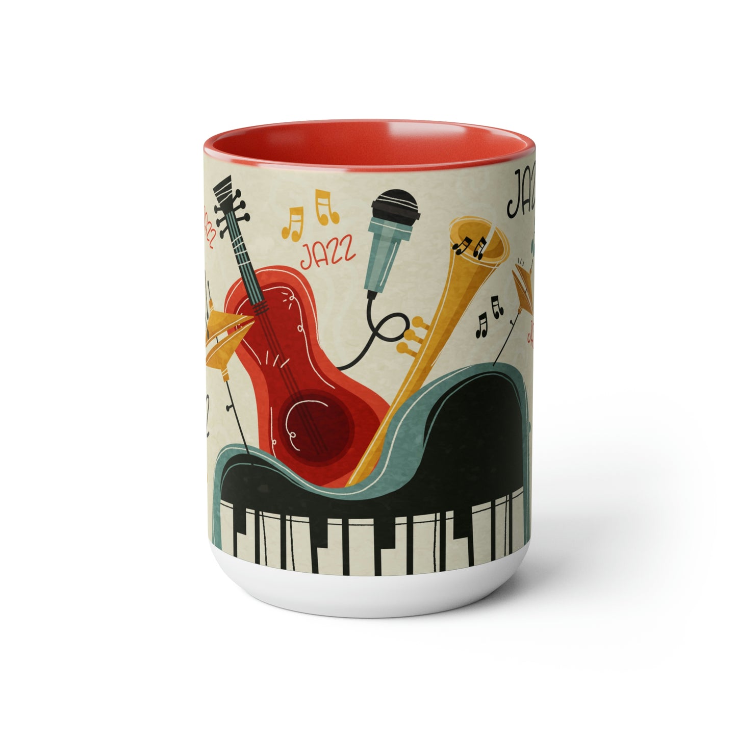 Two-Tone Coffee Mugs, 15oz