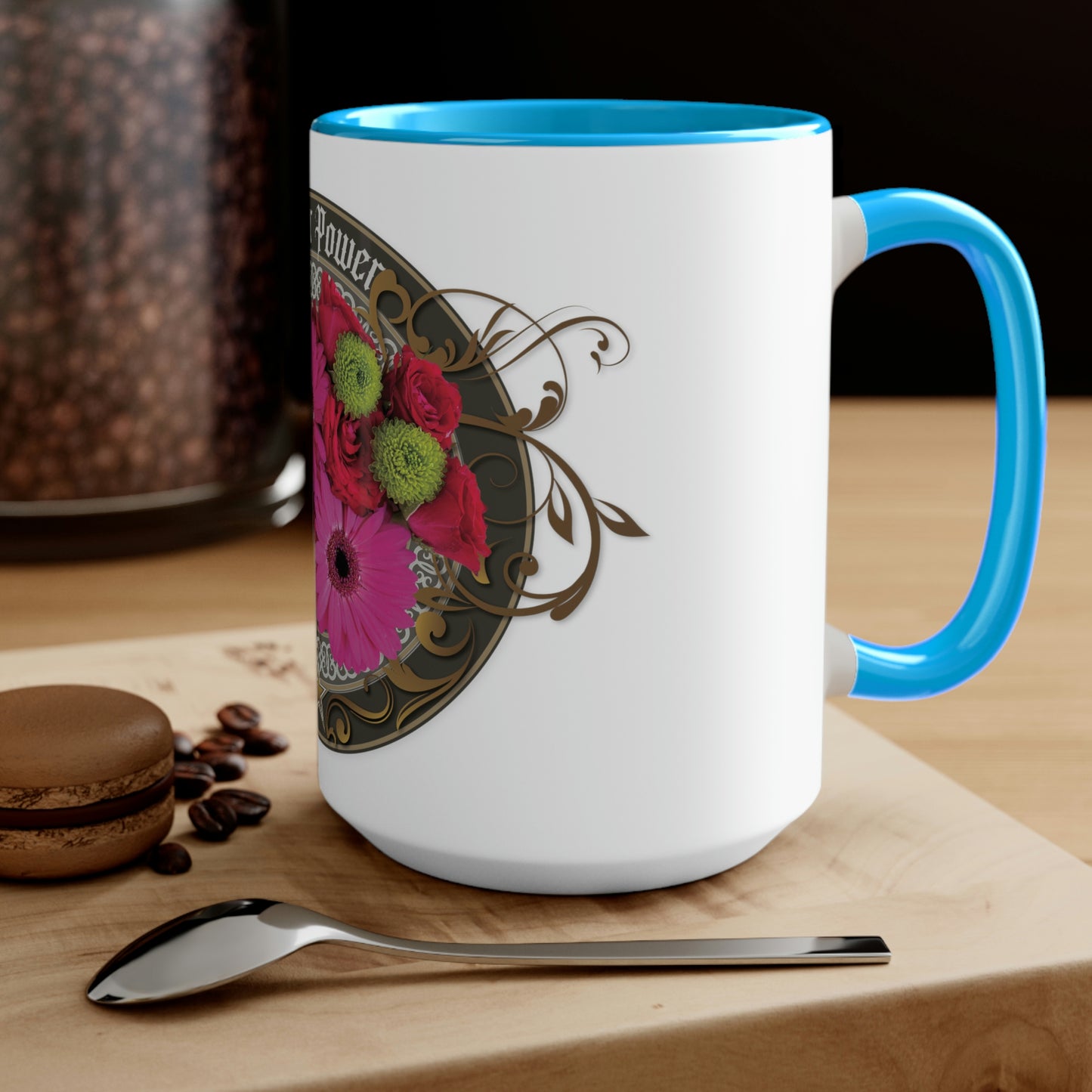 Two-Tone Coffee Mugs, 15oz