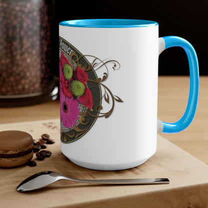 Two-Tone Coffee Mugs, 15oz