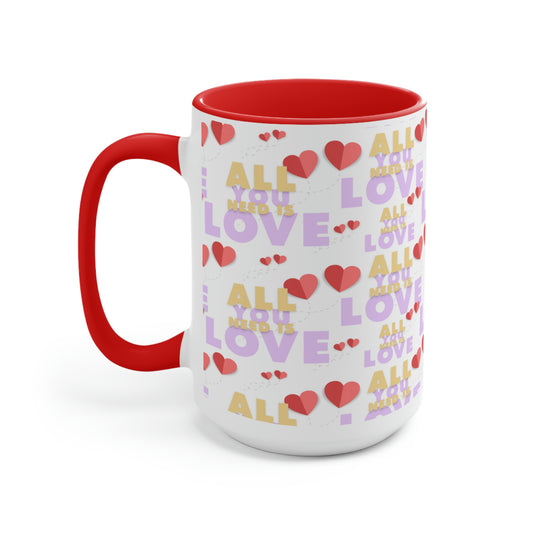 Two-Tone Coffee Mugs, 15oz