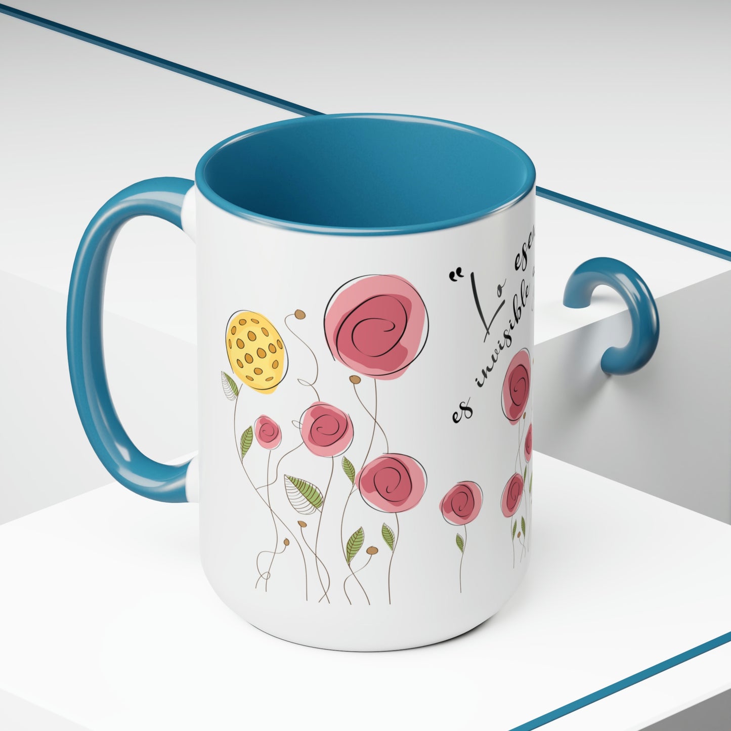 Two-Tone Coffee Mugs, 15oz