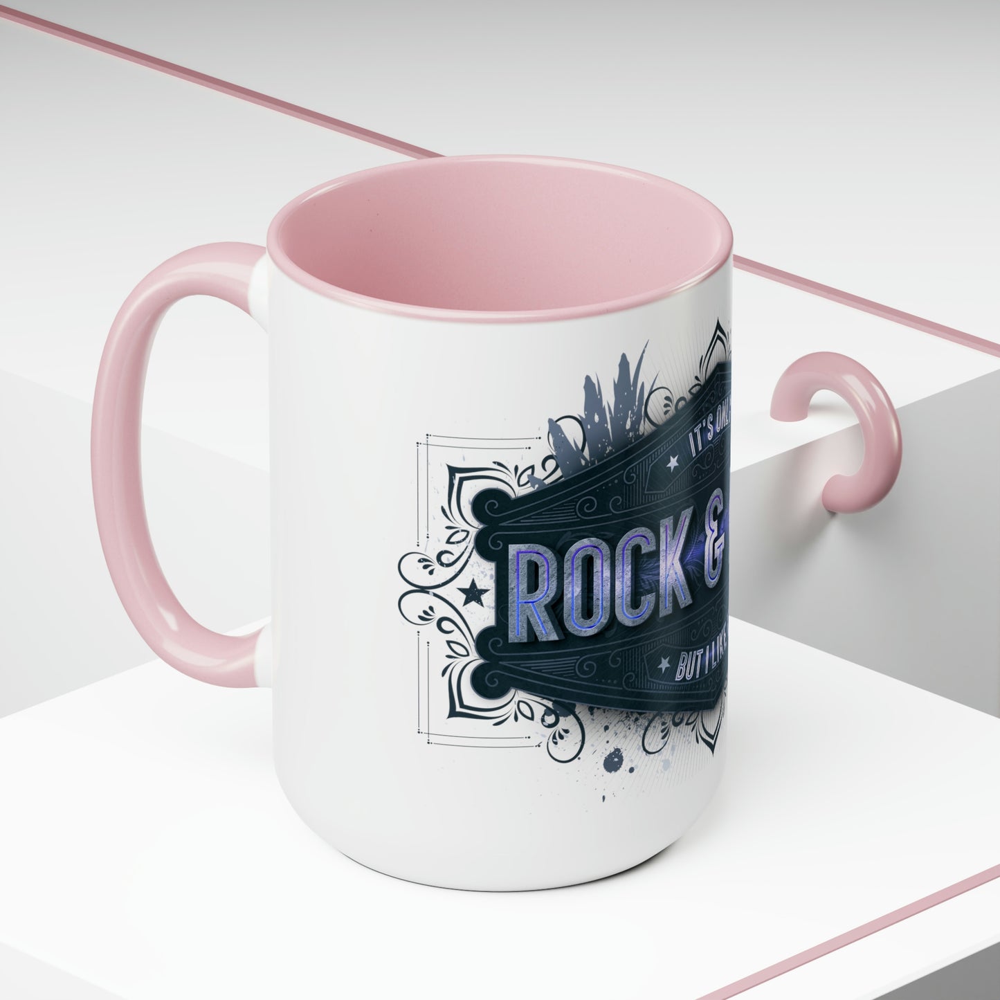 Two-Tone Coffee Mugs, 15oz