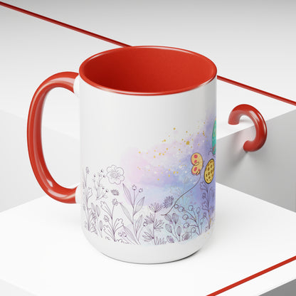 Two-Tone Coffee Mugs, 15oz