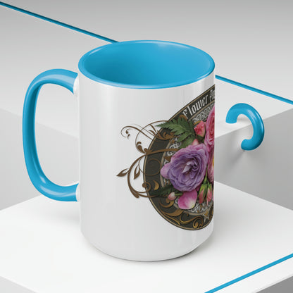 Two-Tone Coffee Mugs, 15oz