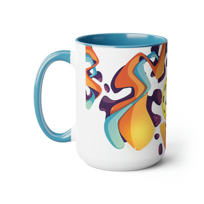Two-Tone Coffee Mugs, 15oz