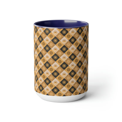 Two-Tone Coffee Mugs, 15oz