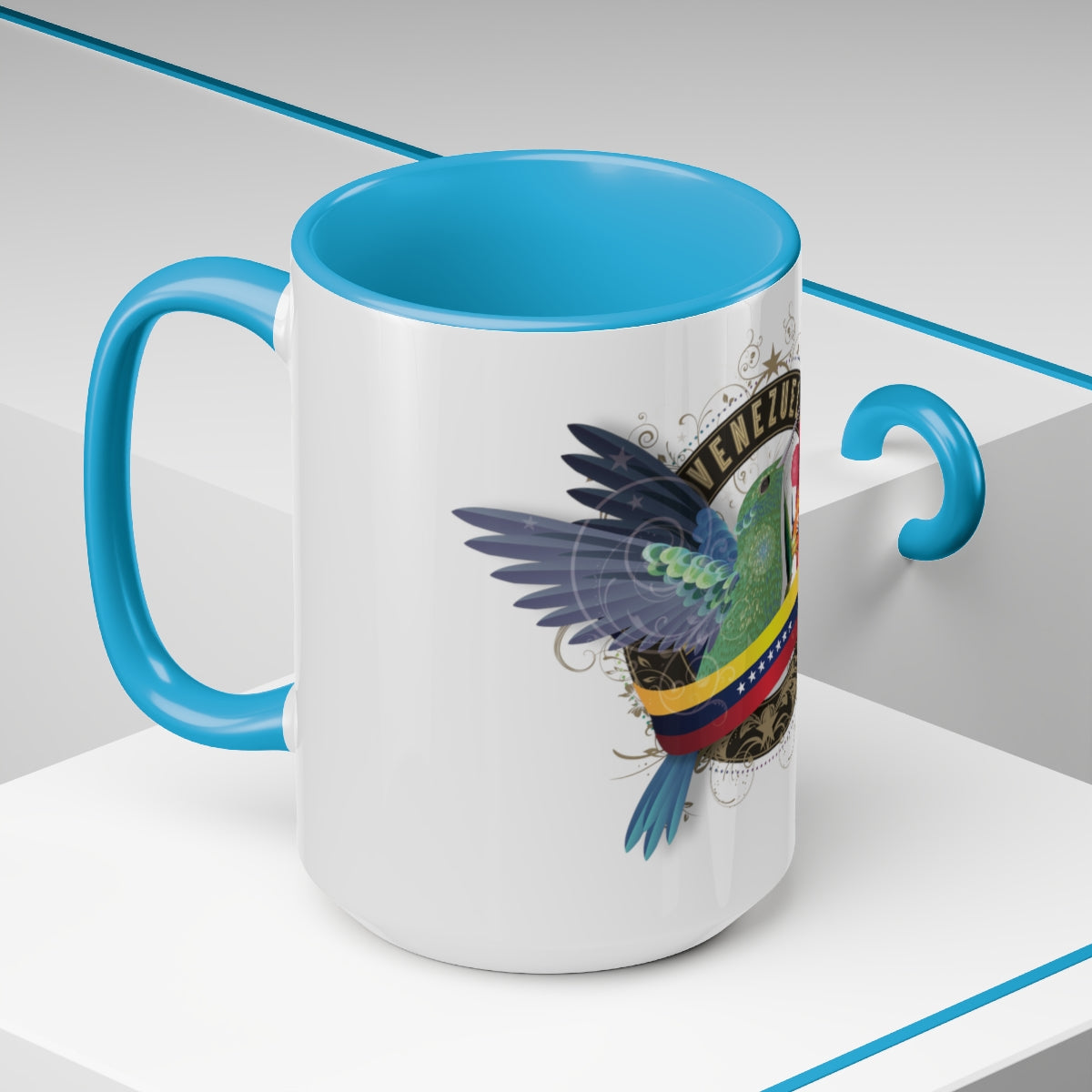 Two-Tone Coffee Mugs, 15oz