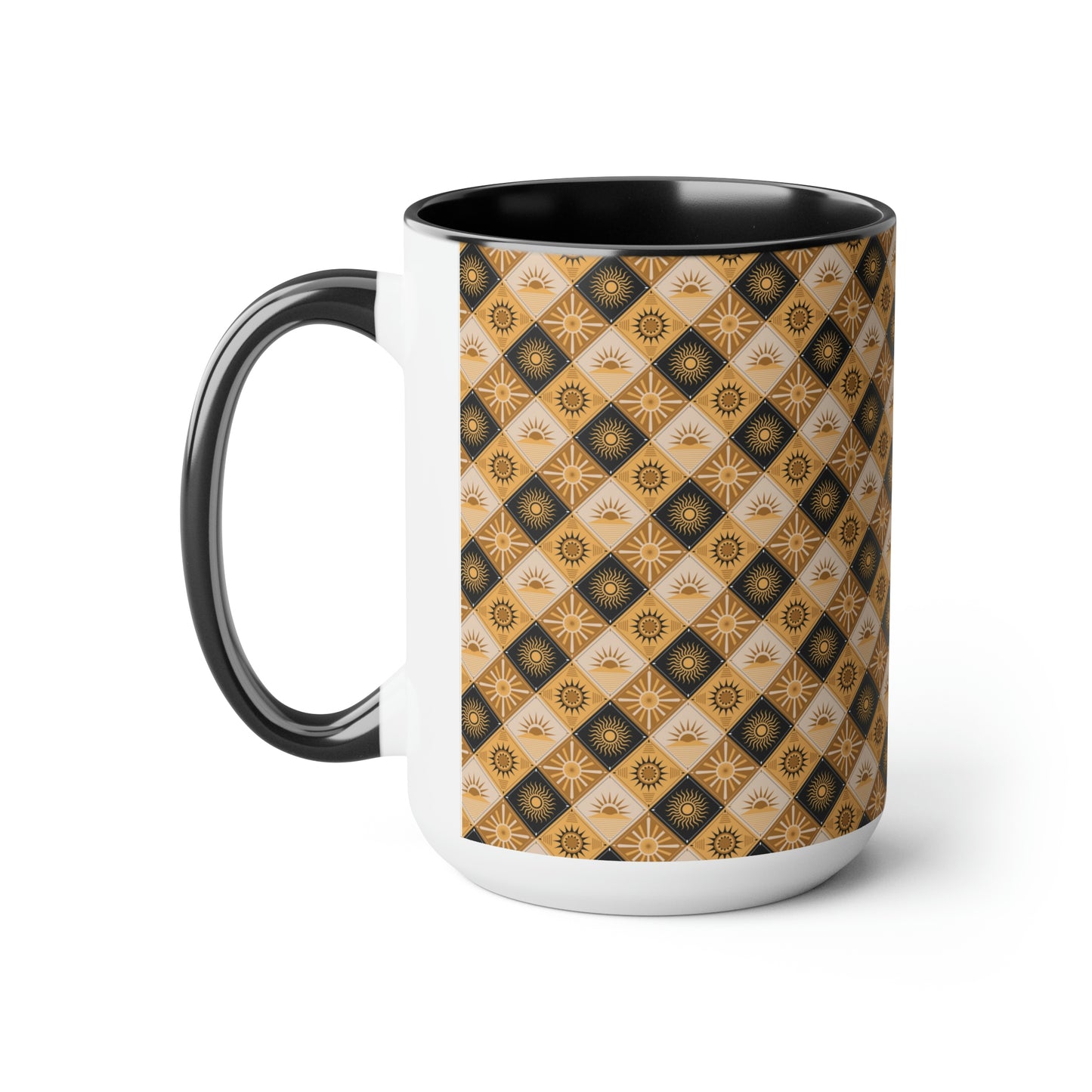 Two-Tone Coffee Mugs, 15oz