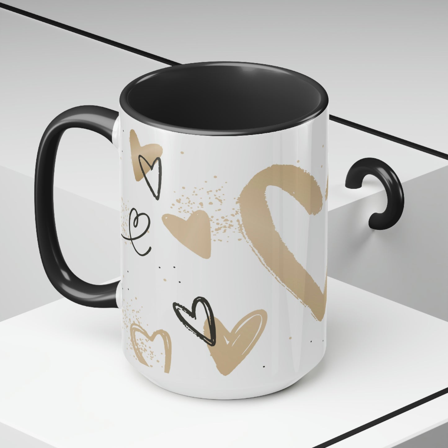 Two-Tone Coffee Mugs, 15oz