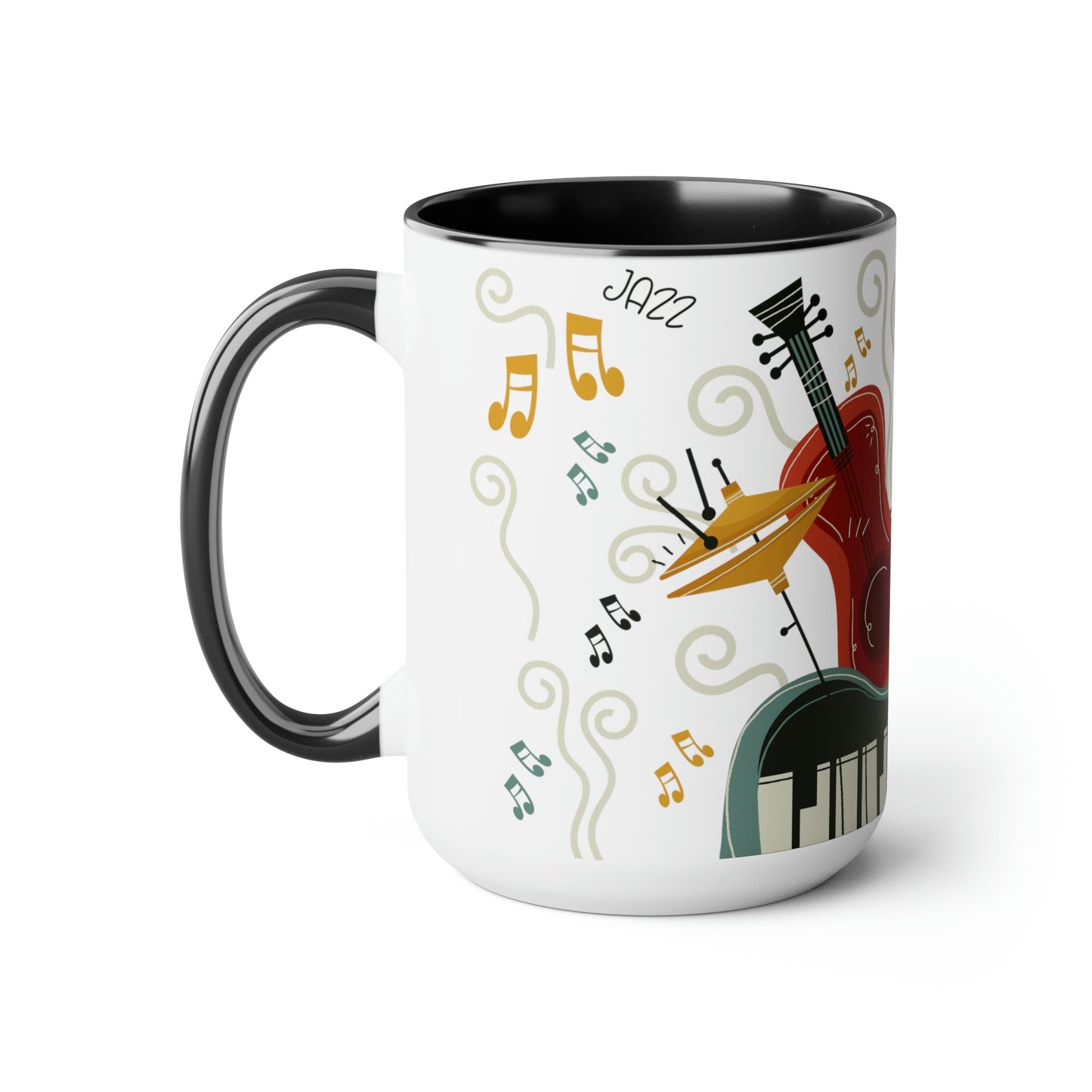 Two-Tone Coffee Mugs, 15oz