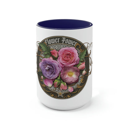 Two-Tone Coffee Mugs, 15oz