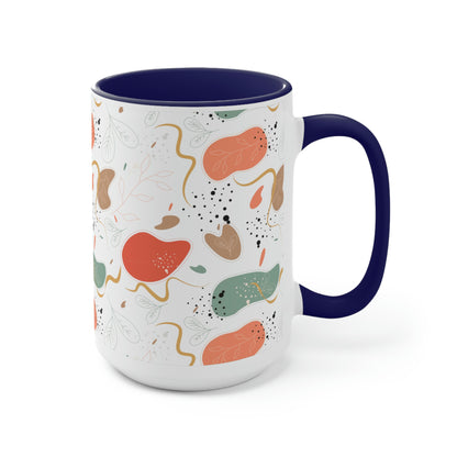 Two-Tone Coffee Mugs, 15oz