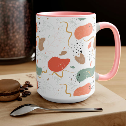 Two-Tone Coffee Mugs, 15oz