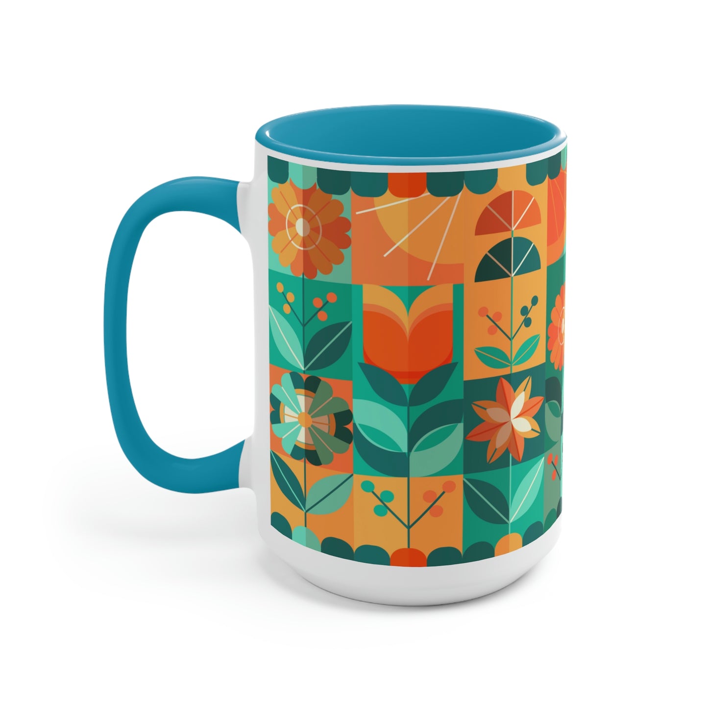 Two-Tone Coffee Mugs, 15oz
