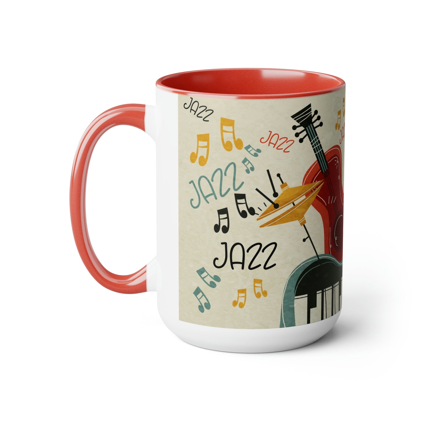 Two-Tone Coffee Mugs, 15oz