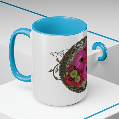 Two-Tone Coffee Mugs, 15oz