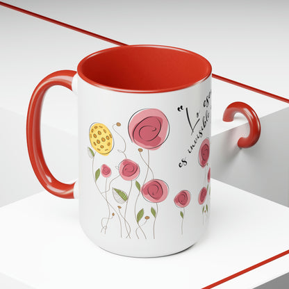 Two-Tone Coffee Mugs, 15oz