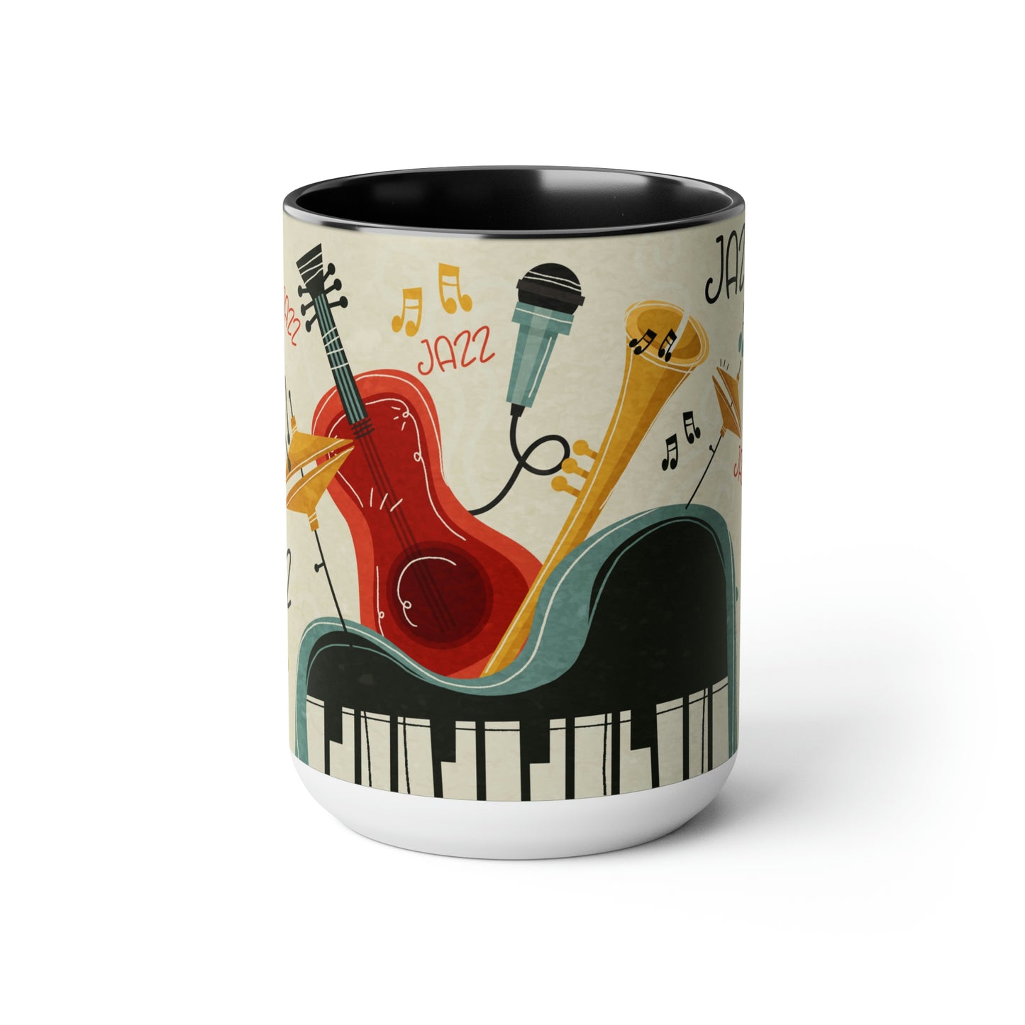 Two-Tone Coffee Mugs, 15oz