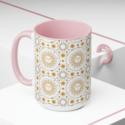 Two-Tone Coffee Mugs, 15oz